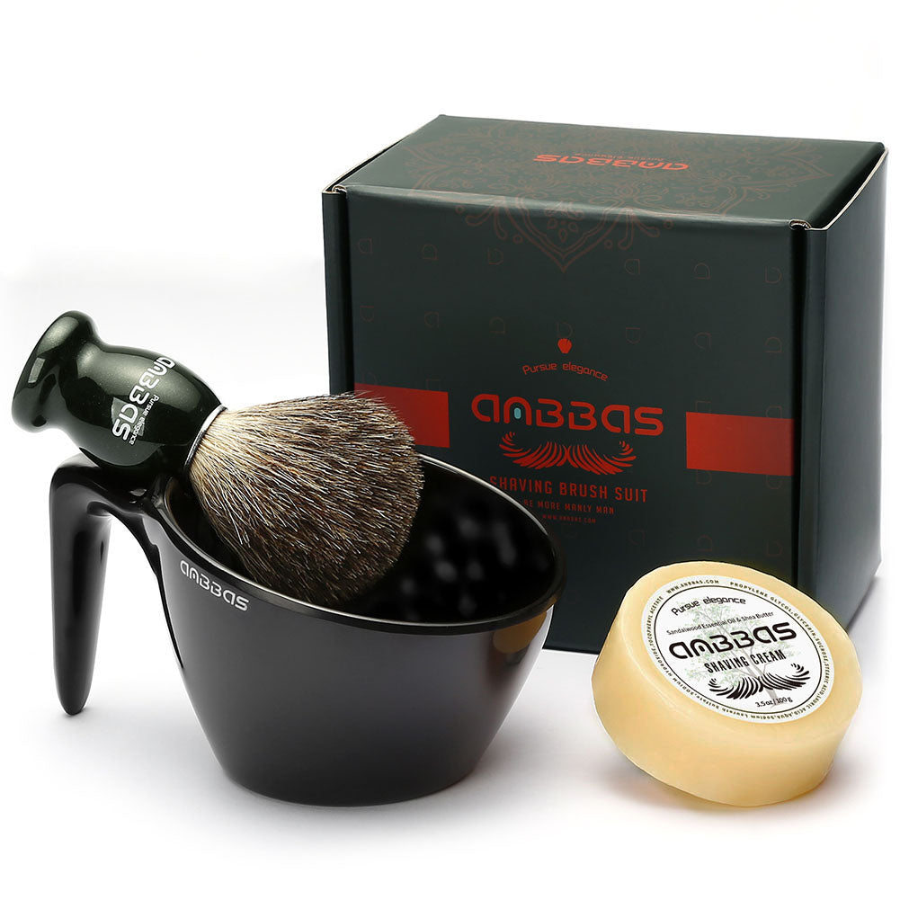 Anbbas 3in1 Shaving Brush Set with POP Mug | World’s First Professional Lathering Mug(9 Kits)
