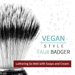 Anbbas Faux Badger Brush with ABS Adjustable Shaving Stand for Close Shave