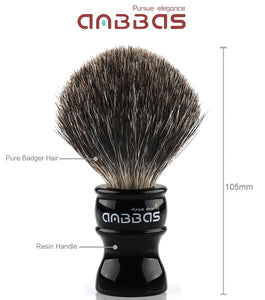 Black Badger Hair Shaving Brush with Resin Handle