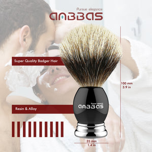 4in1 Set,Silvertip Badger Shaving Brush and Soap,Stand,Shaving Mug for Men