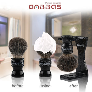 7in1 Shaving Brush Set with Stand,Mug,Soap,Razor&Bag,Razor Strop Kit for Men