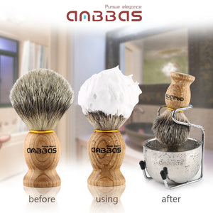 Shaving Set,Badger Brush with Stand & Soap Bowl for Wet Shaving Stater