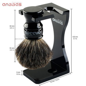 7in1 Shaving Brush Set with Stand,Mug,Soap,Razor&Bag,Razor Strop Kit for Men
