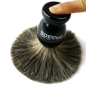 Badger Hair Shaving Brush with Solid Wood Handle for Wet Shaving Beginner