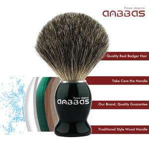 Black Badger Shaving Brush and DE Safety Razor Travel Shaving Kit