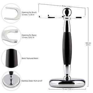 2IN1 Shaving Brush and Stand for DE Safety Razor Straight Razor Gift Set