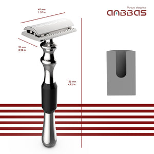 Double Edge Safety Razor,Long Handle for Close Manual Shaving