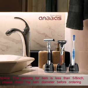 3pcs Alloy Razor Holder Stand for Toothbrush Pen Safety Razor Base Stand