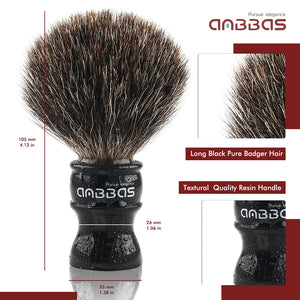 Badger Shaving Brush Set, 3in1 Razor and Brush Stand for Men Women