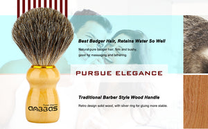 4in1 Shaving Set,Shave Brush,Stand and Bowl with Soap Bar for Men