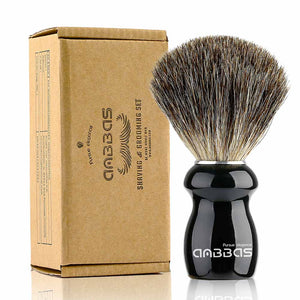 Barber Style Badger Shaving Brush with Wooden Handle