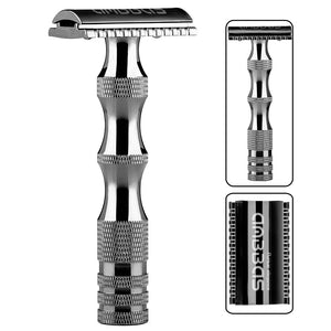 Alloy Double Edge Safety Razor with 10 Replacement Blades