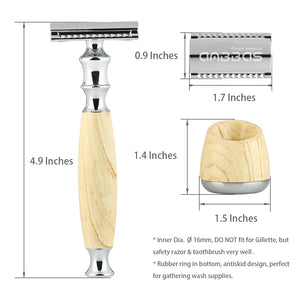 Alloy Safety Razor and Holder with 10 Double Edge Razor Blades