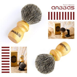 Shaving Brush with Black Resin Holder Wet Shaving Set