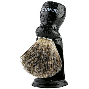 Black Wood Shaving Brush and Holder Travel Shaving Kit for Men