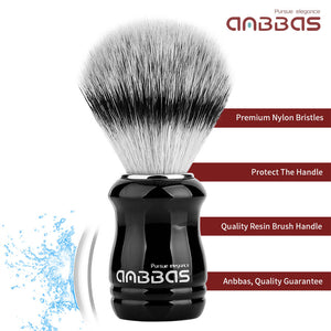 Anbbas Synthetic Shaving Brush with Black Hanging Design Stand for Wet Shave Kit