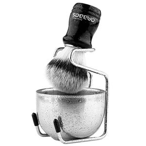 3IN1 Synthetic Shaving Brush Set with Stand and Bowl for Wet Close Shave