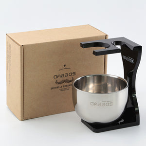 Shaving Bowl and Black Acrylic Stand Set for Classic Wet Shave
