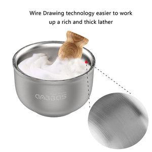 304 Stainless Steel Shaving Soap Bowl for Men Women Close Shave