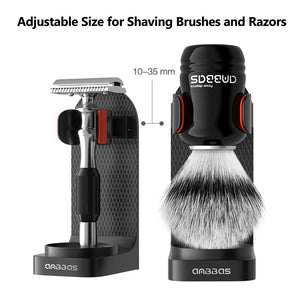 Anbbas Synthetic Shaving Brush with Black Hanging Design Stand for Wet Shave Kit