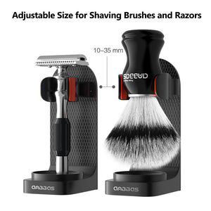 Anbbas Faux Badger Brush with ABS Adjustable Shaving Stand for Close Shave