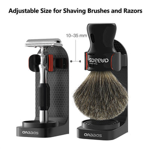 5IN1 Anbbas Shaving Set,Brush,Soap,Bowl with Hanging Holders for Wet Shave