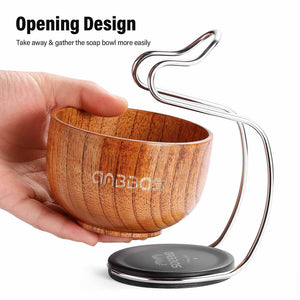 Opening Design Minimalist Streamline Shaving Stand for Brush & Bowl