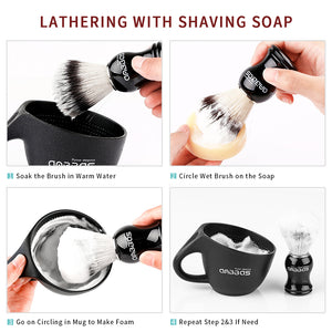 Synthetic Shaving Brush Durable Resin Handle Travel Brush
