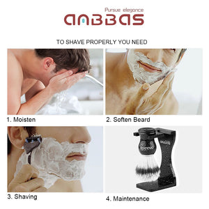 Synthetic Shaving Brush Durable Resin Handle Travel Brush