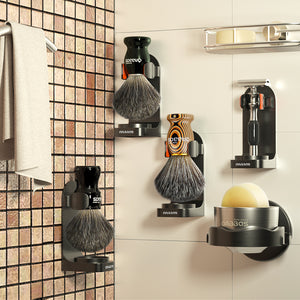 Anbbas Badger Shaving Brush with ABS Hanging Holder for Traditional Shave