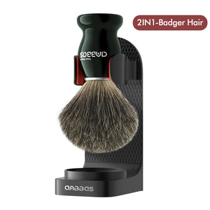 Anbbas Badger Shaving Brush with ABS Hanging Holder for Traditional Shave