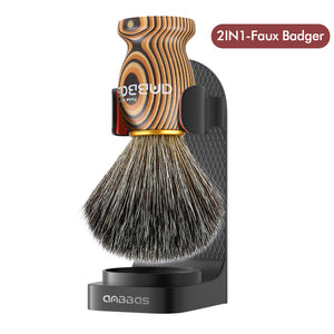 Anbbas Badger Shaving Brush with ABS Hanging Holder for Traditional Shave
