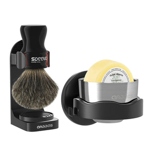 5IN1 Anbbas Shaving Set,Brush,Soap,Bowl with Hanging Holders for Wet Shave