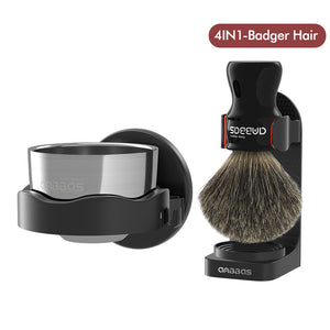 Anbbas Badger Shaving Brush with ABS Hanging Holder for Traditional Shave