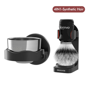 Anbbas Badger Shaving Brush with ABS Hanging Holder for Traditional Shave